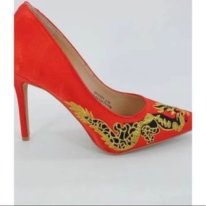 Penny loves Kenny Red gold Opus Dragon heels
